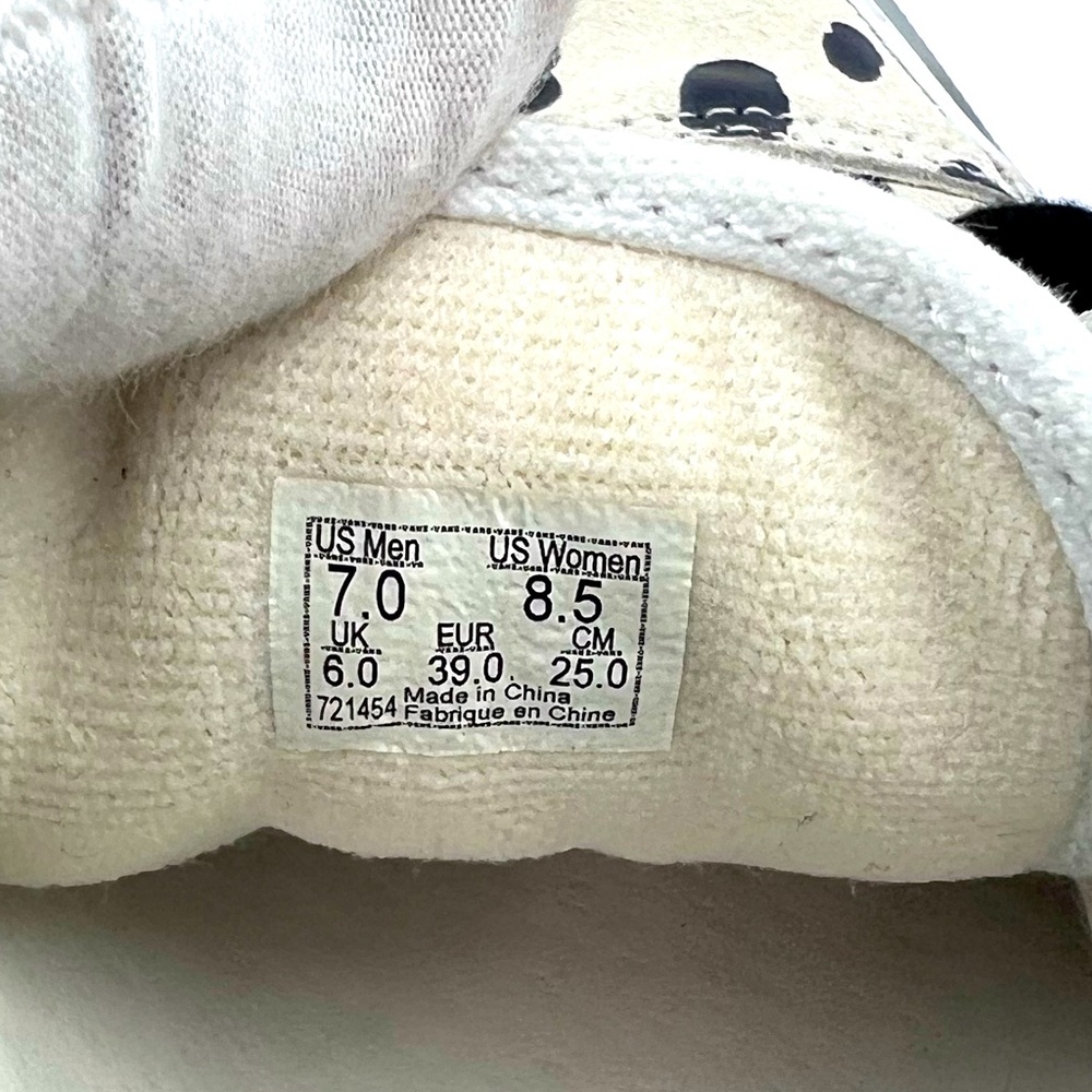 VANS OLD SKOOL NS VLT LX DALMATION, UPPER LEATHER, CRAM & BLACK, M 7.5, W 8.5 - Picture 15 of 17